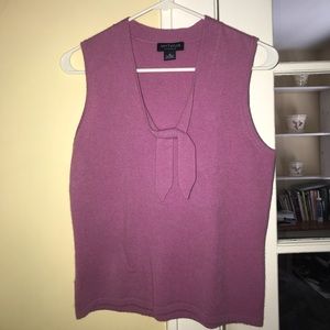 Ann Taylor 100% Cashmere Sleeveless Sweater-Medium